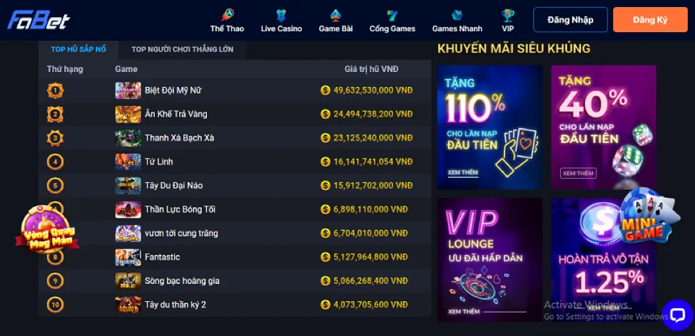 Dịch vụ khách hàng pg888 casino